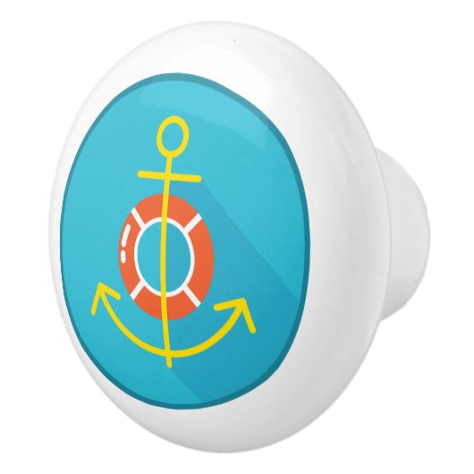 Keramische schedel, Kustvormig levenontwerp, Anker Keramische Knop (Rechts)