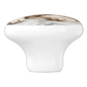 Keramische schedel met portret van Golden Retrieve Keramische Knop (Zijkant)