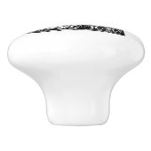 Keramische schedel -  naaigeltje, duimbaar keramische knop (Zijkant)