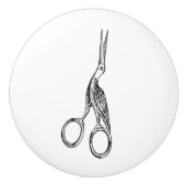 Keramische schedel -  naaigeltje, kraanschaar keramische knop (Voorkant)