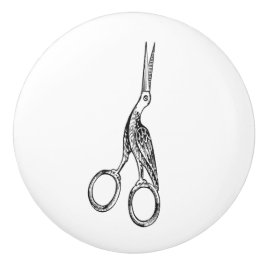 Keramische schedel -  naaigeltje, kraanschaar keramische knop