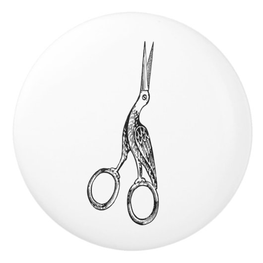 Keramische schedel -  naaigeltje, kraanschaar keramische knop (Voorkant)