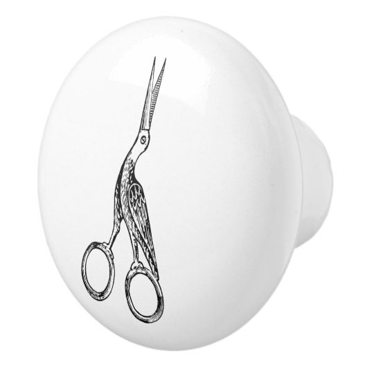 Keramische schedel -  naaigeltje, kraanschaar keramische knop (Rechts)