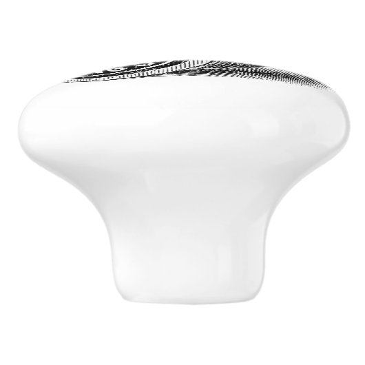 Keramische schedel - naaigeltje, "Thread Spool" Keramische Knop (Zijkant)