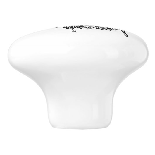 Keramische schedel -  naaigeltje, zangeres keramische knop (Zijkant)