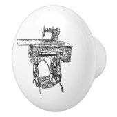 Keramische schedel -  naaigeltje, zangeres knop (Rechts)