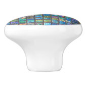 Keramische Shiny Multicolor Tiles Knop (Zijkant)