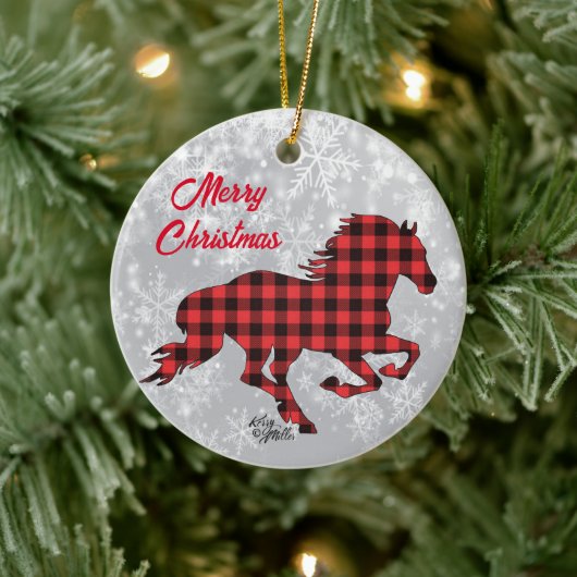 Keramische sieraardenversiering met rode en zwarte keramisch ornament (Boom)