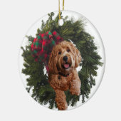 Keramische sierbloem met gouden doodle keramisch ornament (Links)