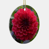 Keramische sierbloem met rode dahlia keramisch ornament (Rechts)