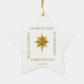 Keramische sierbloem voor glorie aan God Keramisch Ornament (Achterkant)