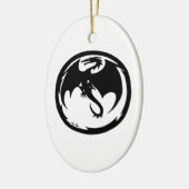 Keramische sierbloem voor zwarte dragon keramisch ornament (Links)