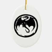 Keramische sierbloem voor zwarte dragon keramisch ornament (Voorkant)