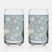 Keramische Sneeuwman Glas (Links)
