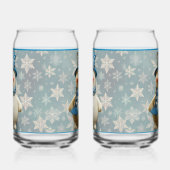 Keramische Sneeuwman Glas (Rechts)