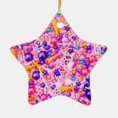 Keramische snoepdecoraties keramisch ornament (Achterkant)