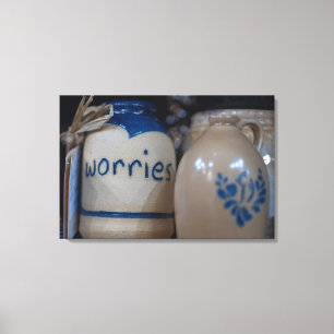 Keramische Solace - Artisanal Worry Jar Canvas Afdruk