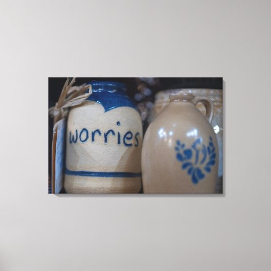 Keramische Solace - Artisanal Worry Jar Canvas Afdruk (Voorkant)