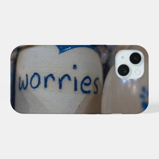 Keramische Solace - Artisanal Worry Jar iPhone 15 Case (Achterkant horizontaal)