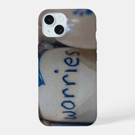 Keramische Solace - Artisanal Worry Jar iPhone 15 Case (Achterkant)