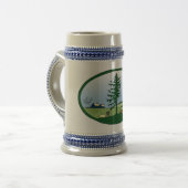 Keramische stein voor het platteland bierpul (Voorkant links)