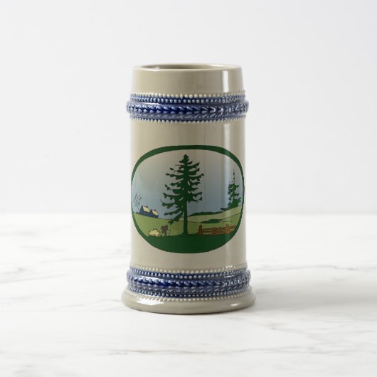 Keramische stein voor het platteland bierpul (Center)