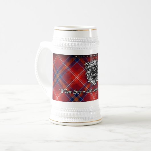 Keramische stein - "Waar eenheid is..." Bierpul (Voorkant links)