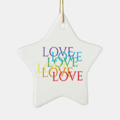 KERAMISCHE STERREN ORNAMENT RAINBOW LOVE (Rechts)