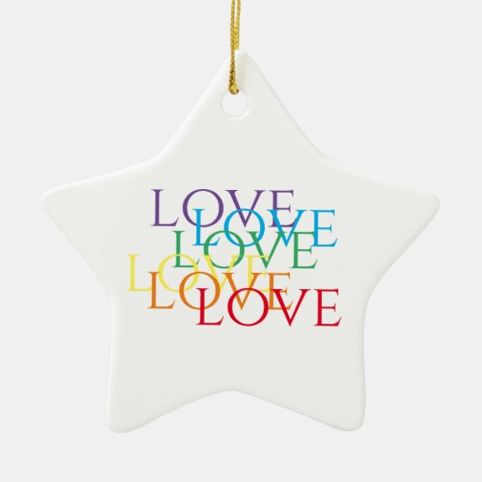 KERAMISCHE STERREN ORNAMENT RAINBOW LOVE (Voorkant)