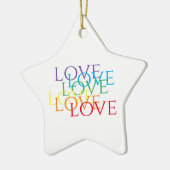 KERAMISCHE STERREN ORNAMENT RAINBOW LOVE (Links)