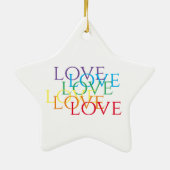 KERAMISCHE STERREN ORNAMENT RAINBOW LOVE (Achterkant)