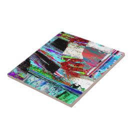 Keramische stropdas – Neon Pulse Tegeltje