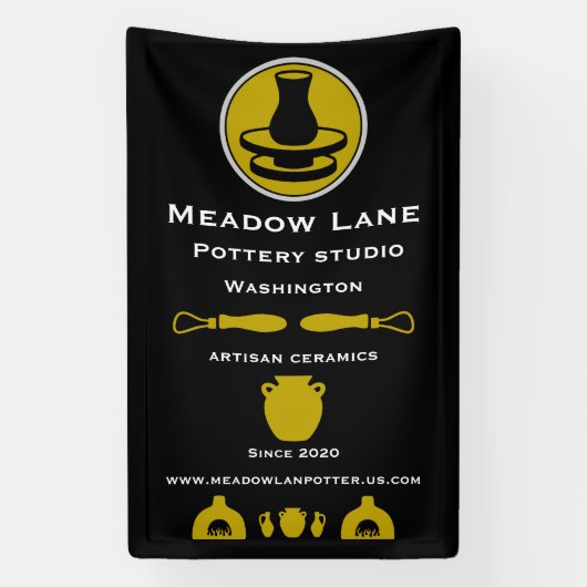 Keramische Studio Potter Zakelijke Promotie Spandoek (Verticaal)