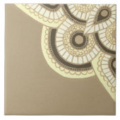 Keramische Tan en witte geometrische keuken Tegel Tegeltje (Voorkant)