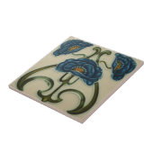 Keramische tapijten - Art Nouveau Three Blue Poppi Tegeltje (Zijkant)