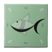 Keramische tapijten, FABULOUS 1950s FISH Retro  Tegeltje (Voorkant)