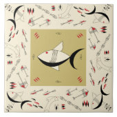 Keramische tapijten, FABULOUS 1950s FISH Retro  Tegeltje (Voorkant)