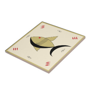 Keramische tapijten, FABULOUS 1950s FISH Retro  Tegeltje