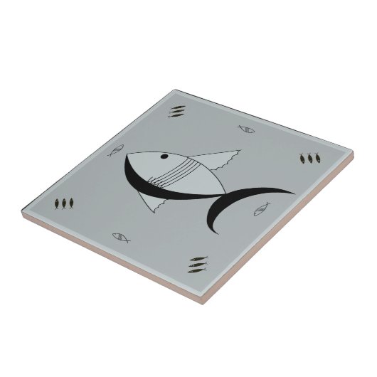 Keramische tapijten, FABULOUS 1950s FISH Retro  Tegeltje (Zijkant)