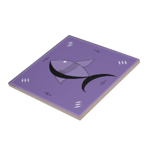 Keramische tapijten, FABULOUS 1950s FISH Retro  Tegeltje