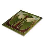 Keramische tapijten - Reproduction Art Nouveau Tul Tegeltje (Zijkant)