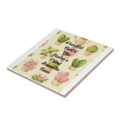 Keramische Tegel (4,25 x 4,25 inch) | tuinofferte Tegeltje (Zijkant)