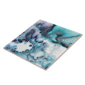 Keramische tegel - Abstracte alcoholinkt - Giclee  Tegeltje (Zijkant)