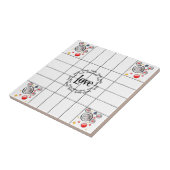 Keramische Tegel Abstracte Liefde Familie Tegeltje (Zijkant)