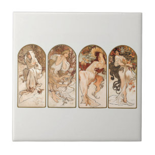 KERAMISCHE TEGEL: ALPHONS MARIA MUCHA : DE REDENEN TEGELTJE