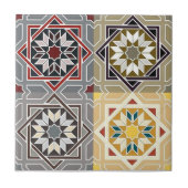 Keramische Tegel - Arabesque Vier verweven patrone Tegeltje (Voorkant)