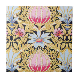 Keramische tegel - Art Nouveau bloempatroon Tegeltje