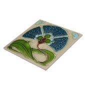 Keramische Tegel - Art Nouveau Decoratief Tegeltje (Zijkant)