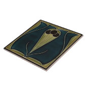 Keramische tegel - Art Nouveau Design Tile Tegeltje (Zijkant)