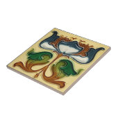 Keramische tegel - Art Nouveau Floral Tegeltje (Zijkant)